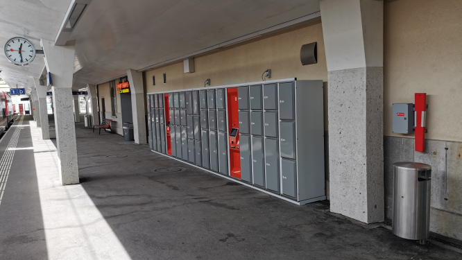 New luggage locker system in St. Moritz