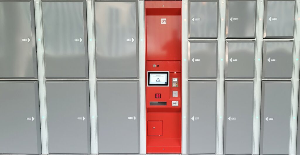 Lockers at the MGB train station Zermatt