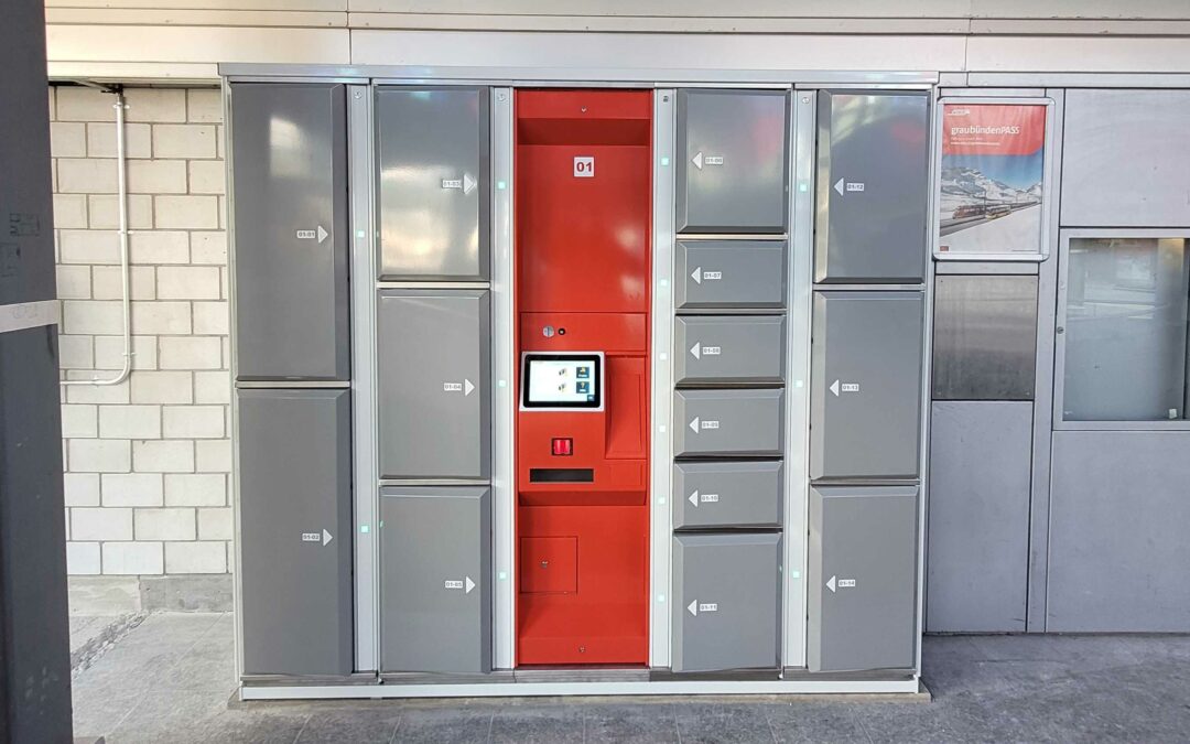 New lockers at RhB Thusis station