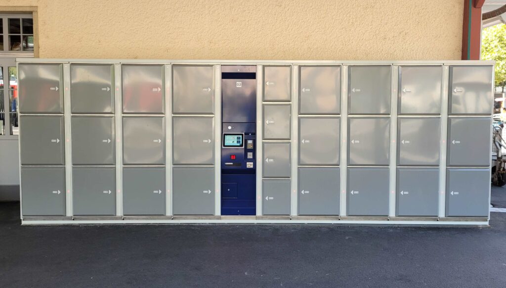 New Jungfrau Railways locker facilities at Interlaken Ost station