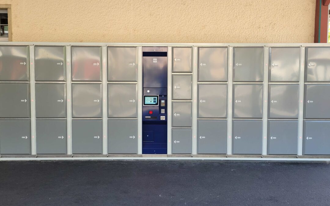 New Jungfrau Railways locker facilities at Interlaken Ost station